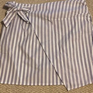 Tobi white skirt with blue and red stripes